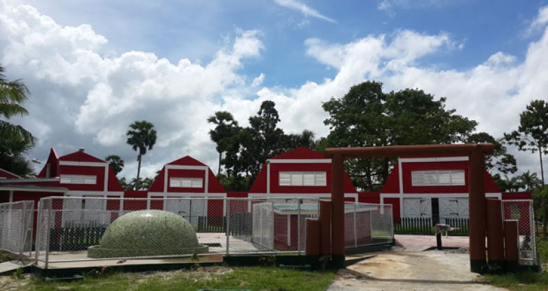 The finished petting zoo slated to open in December.