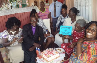 At left is Deacon Vanda Farley of Smith Memorial Church, and at extreme right is, Asst. Pastor Eunice Alleyne, seated next to Nen