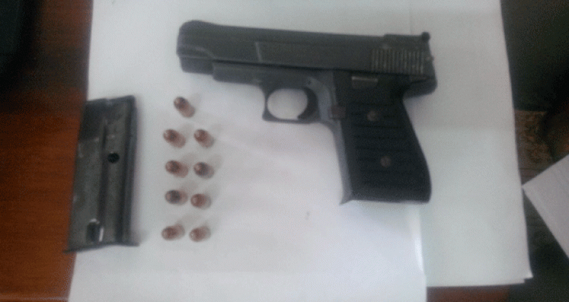 Police ranks recovered two high-powered weapons, with telescopes affixed to them, which were stolen from a businessman on the East Bank of Demerara; as well as a pistol with nine live rounds, in separate searches on Friday (Photos, courtesy Police Force)