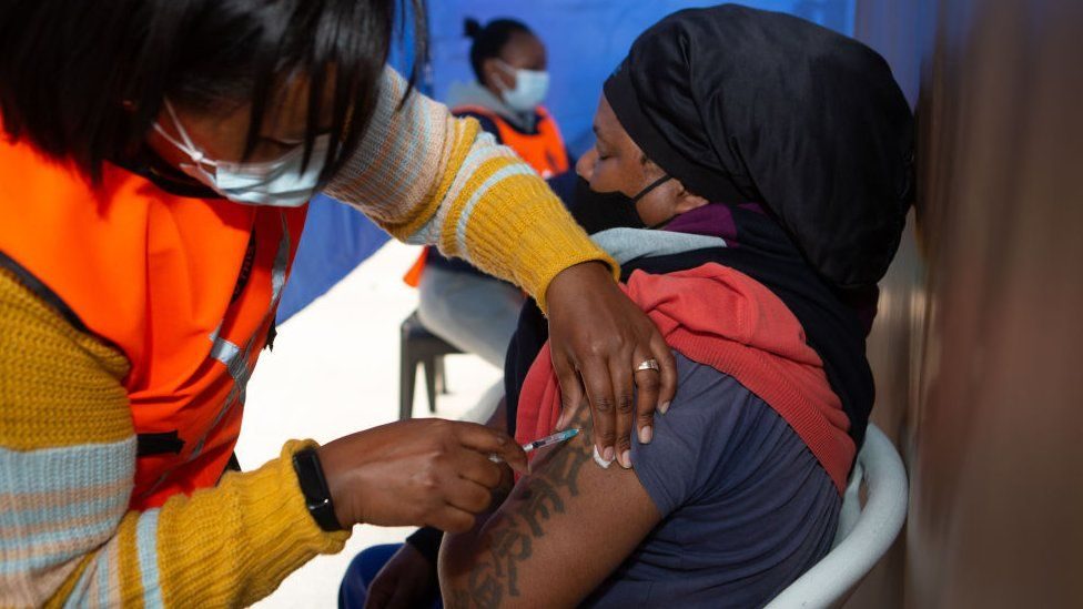 Many people in Africa remained unvaccinated. 

(Photo taken from BBC. Credited to GETTY IMAGES.)