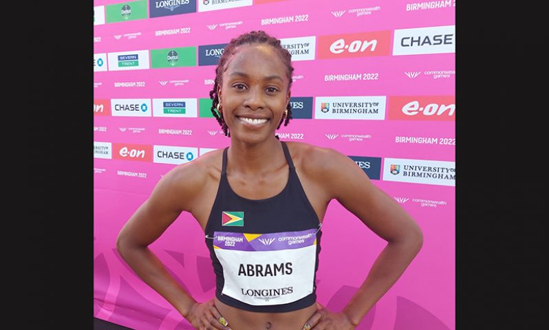 Aliyah Abrams was all-smiles after advancing to the Semi-finals of the women's 400m.