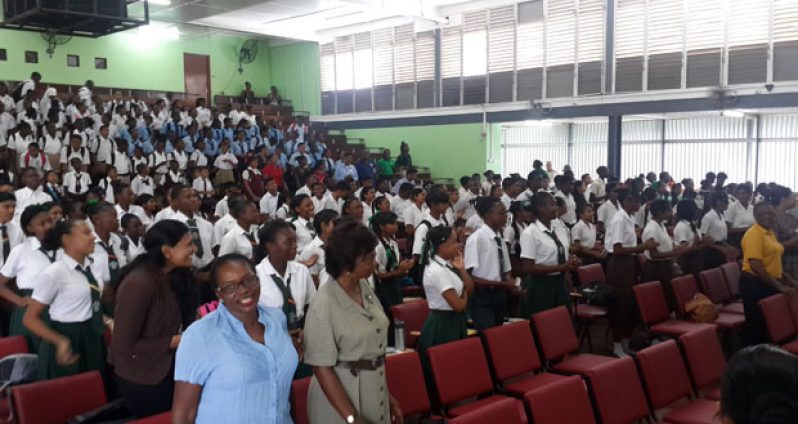 The gathering at the opening ceremony in high spirits