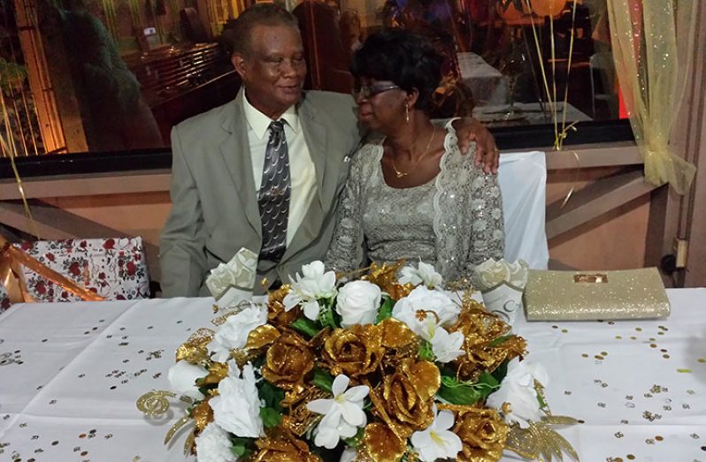 Mr and Mrs Charles and Daphne Nelson on their 50th wedding anniversary