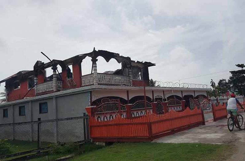 What remains of the house after the fire on Friday night (Michel Outridge photos)