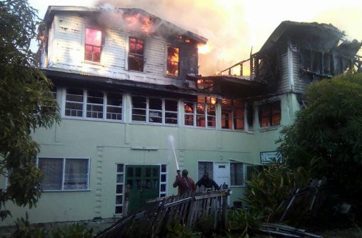 The scene of the fire
