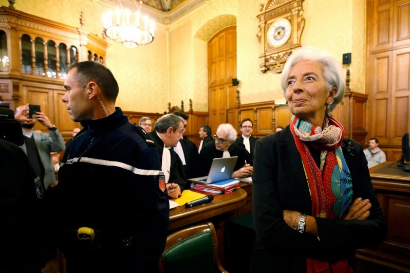 Christine Lagarde, the managing director of the International Monetary Fund, at a court in Paris, this month. Credit Charles Platiau/Reuters