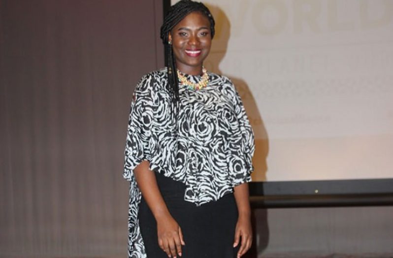 Jubilanté Cutting in an official photo from the Innovation Award ceremony media interviews (Photo Credit: Koroi Tadulala)