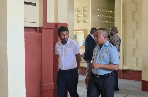 Seon Carmicheal at the Georgetown Magistrates’ Court (NewsRoom photo)