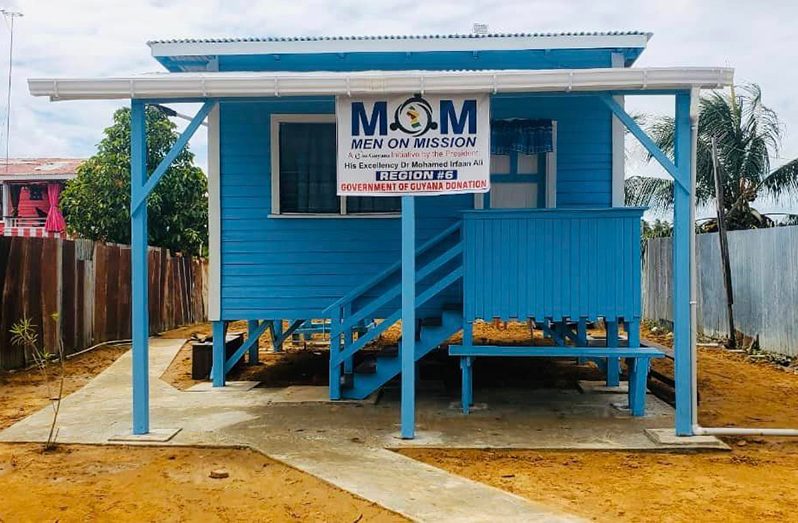 The newly-constructed house for the elderly Berbice couple