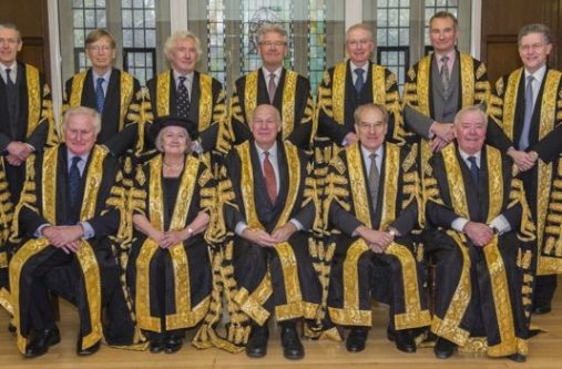 The 11 Supreme Court justices (pictured with Lord Toulson - top row, far left - who is now retired) rejected the government's argument by eight to three