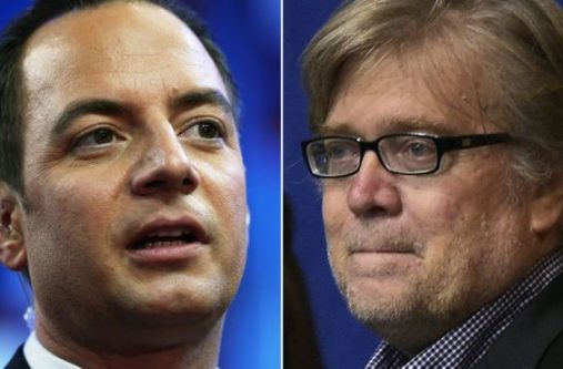Reince Priebus (L) said Stephen Bannon was "a force for good"
