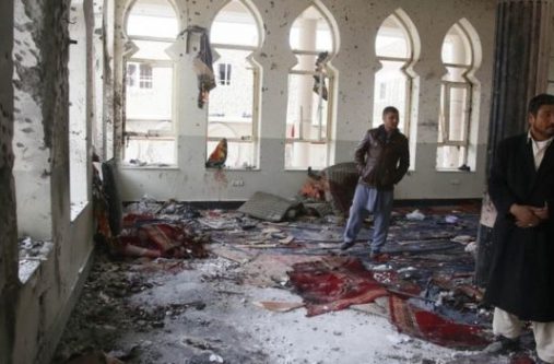 The blast happened as worshippers gathered for a ceremony