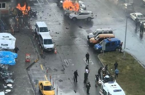 The attackers tried to flee after detonating a car bomb, officials said