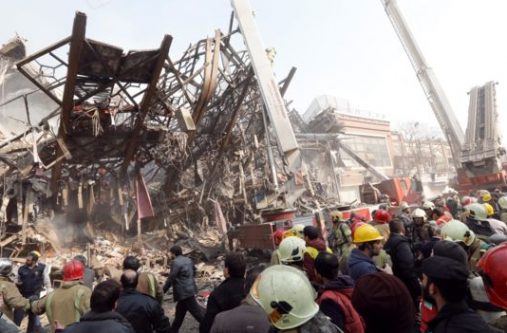 Little was left of the 17-storey Plasco building after it crumbled to the ground