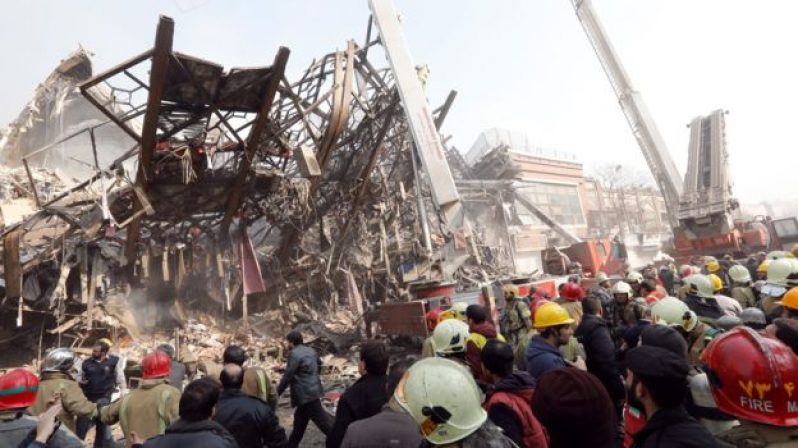 Little was left of the 17-storey Plasco building after it crumbled to the ground