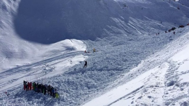 Rescue workers are continuing to search for people swept down the mountain by the avalanche