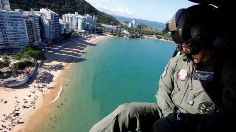The air force sent helicopters to help patrol cities in Espirito Santo