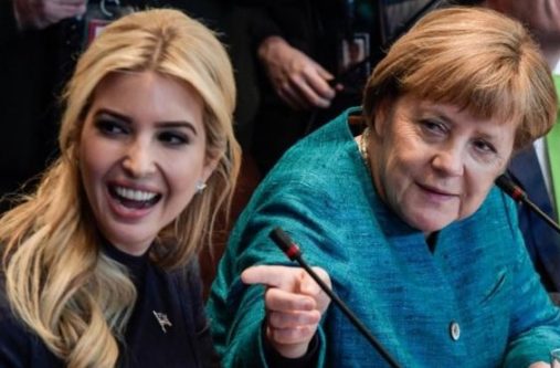 Last week, Ms Trump sat next to Angela Merkel, during the German chancellor's visit to the US