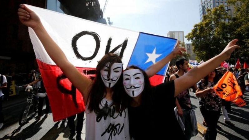 Organisers say more than two million people joined marches across Chile