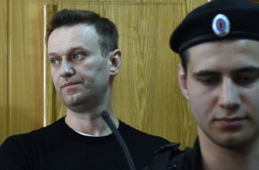 Alexei Navalny (left) called for nationwide protests over alleged government corruption