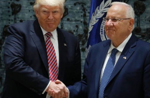 Mr trump was received by President Rivlin