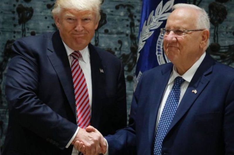 Mr trump was received by President Rivlin