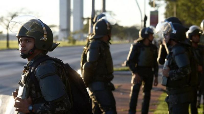Troops had been ordered in as protests against President Temer grew