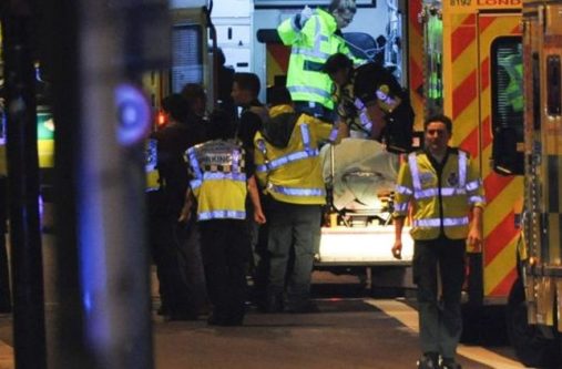 Ambulances attended to the injured on London Bridge