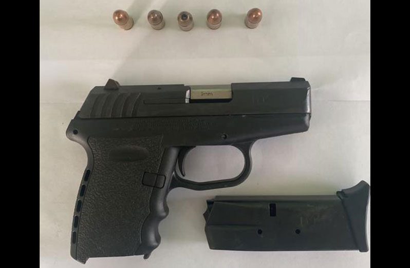 The seized firearm