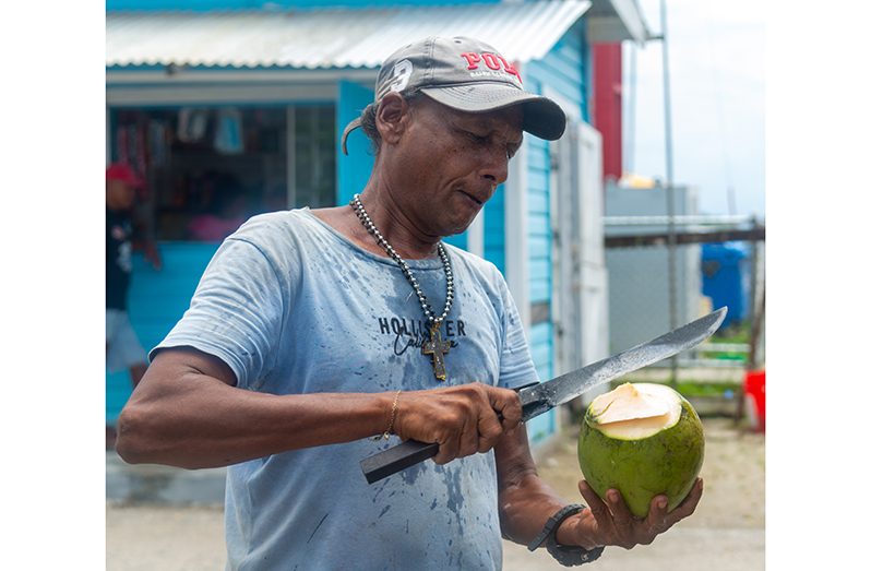 Originally from East Bank of Essequibo, Region Three, Govin ‘Harry’ Ram has called Bartica his home and its busy roadside market his place of work for more than a decade (Japheth Savory photo)