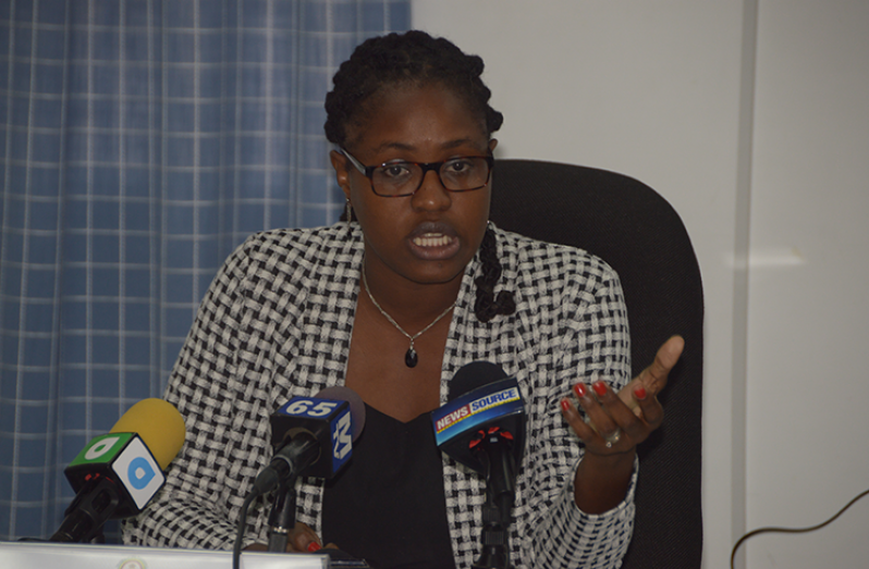 Minister of Public Service, Tabitha Sarabo- Halley (Adrian Narine photo)