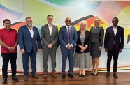 PPP General Secretary Dr. Bharrat Jagdeo; Executive Secretary Zulfikar Mustapha; and Minister of Foreign Affairs Hugh Todd engaged representatives of the ABCEU at Freedom House