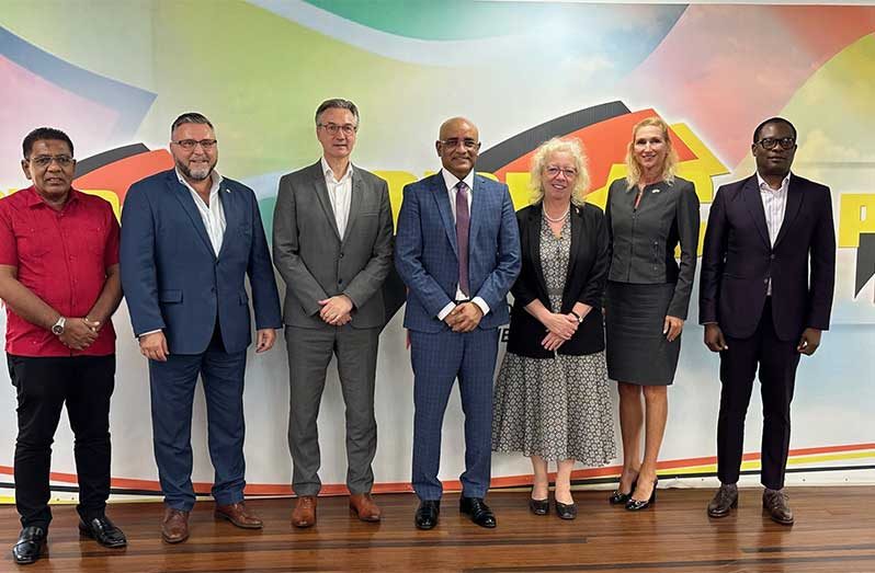 PPP General Secretary Dr. Bharrat Jagdeo; Executive Secretary Zulfikar Mustapha; and Minister of Foreign Affairs Hugh Todd engaged representatives of the ABCEU at Freedom House