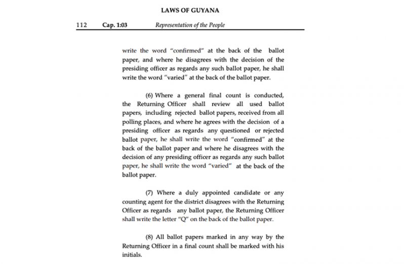Snippets of the Representation of the People Act