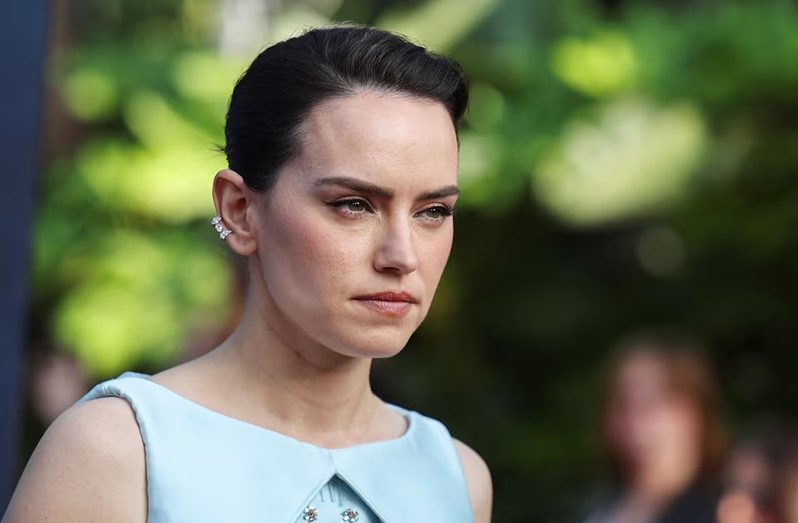 Cast member Daisy Ridley attends the World Premiere of Disney's "Young Woman and the Sea" in Hollywood, Los Angeles, California, U.S. on May 16, 2024 (REUTERS/Mike Blake/File Photo)