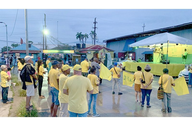 The AFC’s Linden Rally held earlier this month (Stabroek News Photo)