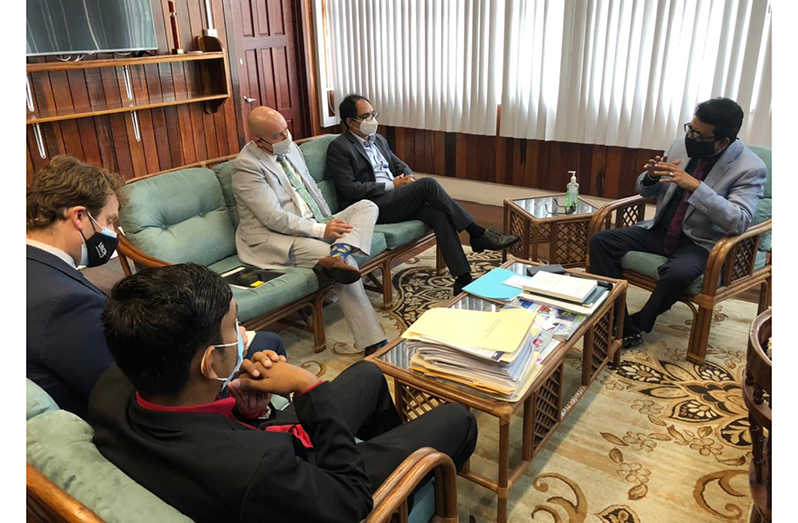 Attorney-General and Minister of Legal Affairs, Anil Nandlall, S.C., meeting with the delegation (Photo taken from the Attorney General’s Facebook Page)