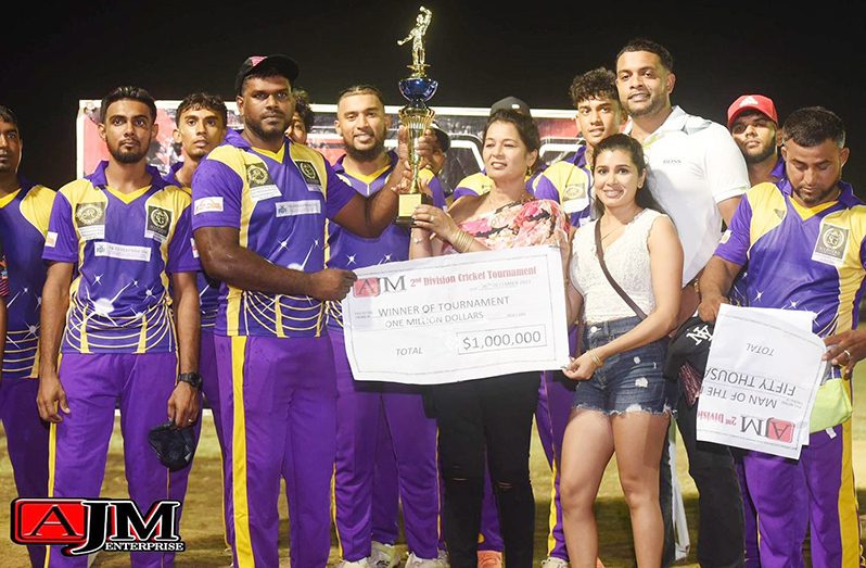 Cotton Tree won the AJM Second Division tournament which was blessed by the Berbice Cricket Board in December