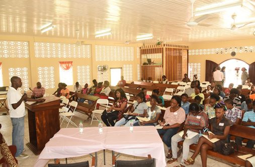 AN1_0661 Youths being sensitised about what the BIT has to offer.