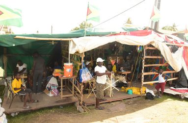 Marvin Cole’s camp at Buxton Public Road. (Adrian Narine photos )