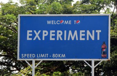 Experiment signage (Adrian Narine photos)
