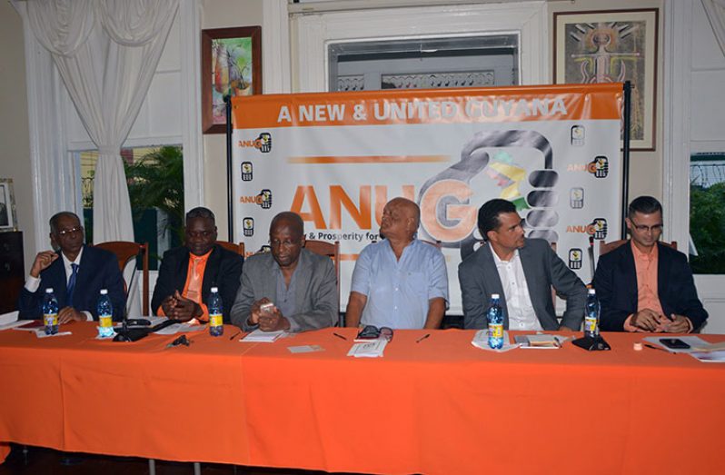 (Left to Right): ANUG steering committee members Ralph Ramkarran, Akanni Blair, Dr. Henry Jeffrey, Beni Sankar and Timothy Jonas.