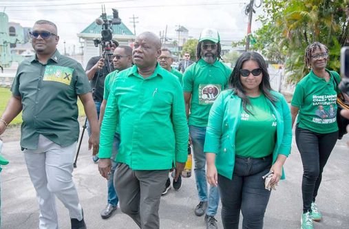 Leader of the APNU, Aubrey Norton and his running mates for the 2025 general and regional elections