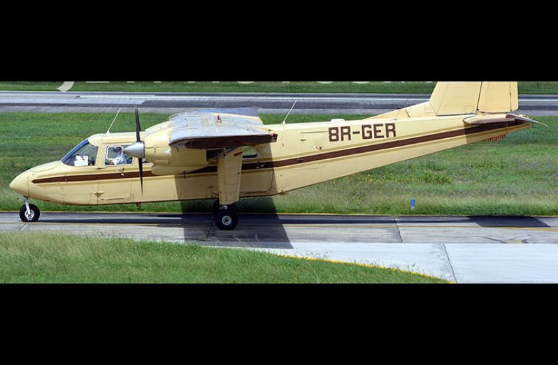The ASL Britten-Norman Islander aircraft 8R-GER (JetPhotos)