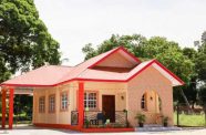 One of the Lake View Cabins in Mainstay/Whyaka. It was constructed by members of the community with support from national initiatives, the Low Carbon Development Strategy (LCDS) and Presidential Grants