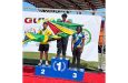Guyanese Aalim Khan (centre) led the field with 497 points after 60 arrows, finishing 47 points ahead of Jamaica’s Nathaniel Reid, who scored 450. St. Vincent and the Grenadines’ Dreden Lewis took third with 377