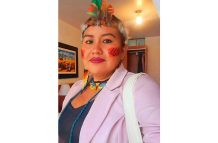 Vickiola Aaron during Indigenous Heritage Month this year