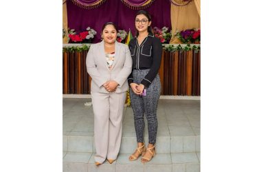 Saleema Haniff (right) alongside first lady Arya Ali