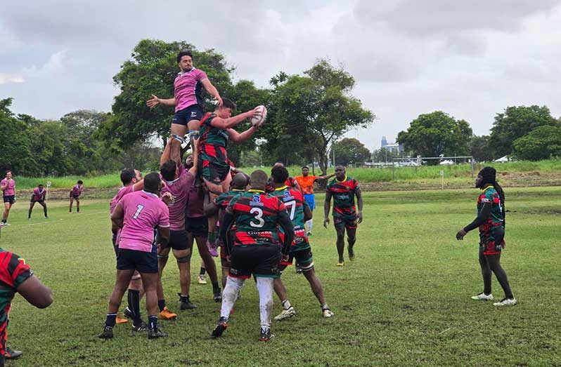 Guyana's Green Machine playing Bermuda