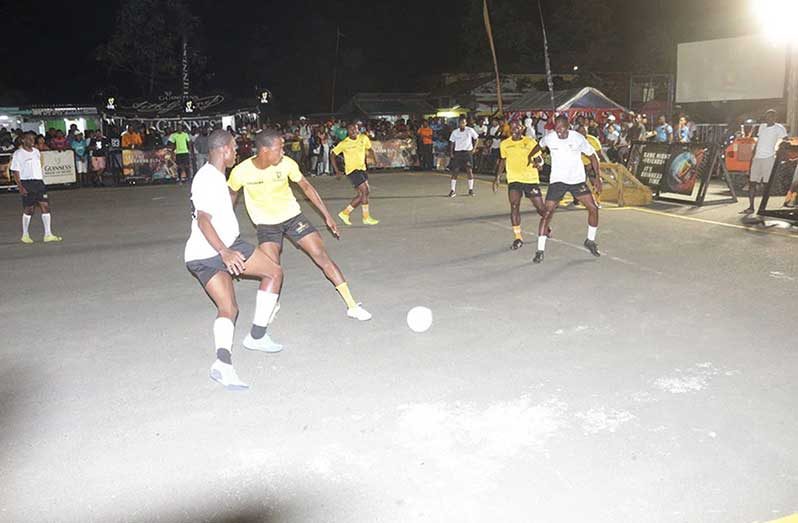 A scene from the 2023 edition of the Guinness ‘Greatest of the Streets’ West Demerara/East Bank Demerara Championship at the Pouderoyen Tarmac